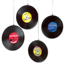 NEW Restoration Hardware 2002 RH Direct Album vinyl record Acrylic Ornaments s/4 - £15.40 GBP