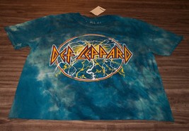 Women&#39;s Teen Juniors Def Leppard Tie-Dye Band Skimmer T-shirt Large New - £15.82 GBP