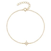 Hallmarked New Fashion: 925 Sterling Silver Gold-Plated Chain Bracelet with Smal - £22.37 GBP