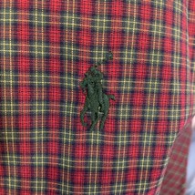 Men&#39;s Ralph Lauren 5XB Big Button Down Red Green Plaid Classic Fit ￼ - $28.71