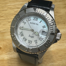 Invicta Quartz Watch Unisex 200m Silver Rotating Bezel Date Leather New ... - £35.77 GBP