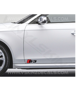 Audi S3 Logo Premium Cast Door Decals Kit Stickers S-line Quattro FSI TD... - £11.15 GBP