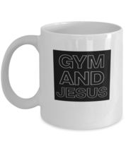 Coffee Mug Funny Gym and Jesus  - £12.01 GBP