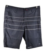Mens Hybrid Shorts Swim Trunks Black Gray 32 Quick Dry Beach Casual Amph... - $40.23 CAD