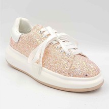 Aqua College Women Low Top Sneakers Darcy Size US 7M Blush Pink Glitter - £23.48 GBP