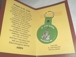 St JUDE Shrine KEYCHAIN Catholic Ephemera Holy Religious Spiritual Baltimore Md - £7.18 GBP