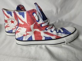 Converse Men 6 Women 8 United Kingdom High Top British Flag Shoe Sneaker - £25.31 GBP