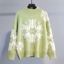 Christmas half neck sweater women loose pullover sweater new autumn and winter C - £65.99 GBP