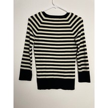 Banana Republic Striped Silk Sweater Women Small 3/4 Sleeve Knit Top Sco... - £15.48 GBP