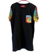 Men's Black Asphalt T-Shirt with Tie-Dye Accents, Large - $13.86
