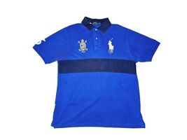 Polo Ralph Lauren Big Pony Crest Short Sleeve Polo Shirt w/ Emblem Size ... - $18.62