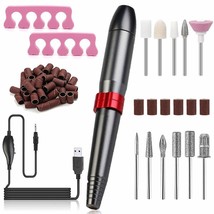 Electric Nail Drill,Portable Electric Nail Drill,With 11 Pieces Changeable Drill - £14.63 GBP