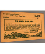 Vintage HC 653 Pennsylvania Trailer Train Auto Model Train Decals Bronze... - £7.56 GBP