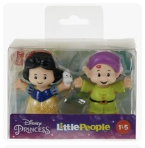 Fisher Price Disney Princess Little People Snow White &amp; Dopey Dwarf New - £15.71 GBP