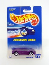 Hot Wheels Lamborghini Diablo #227 Purple Die-Cast Car w/5 Spoke Wheels ... - $14.84
