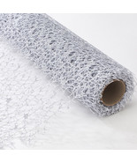 Silver / Gold Burlap Mesh Roll 19&quot;x 5 Y Rustic Country Wreath Craft tabl... - $9.99