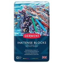 Derwent,Inktense Permanent Watercolor Blocks, Set of 12 Tin, Professional Qualit - £31.62 GBP