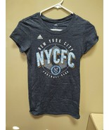 New Adidas MLS New York FC Navy Short Sleeve Shirt Ladies Sz Small B227W - £11.39 GBP