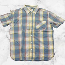 Men&#39;s Levi&#39;s Blue | Yellow | White | Red Plaid Button Down S/S Shirt NWT - £38.31 GBP