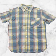 Men&#39;s Levi&#39;s Blue | Yellow | White | Red Plaid Button Down S/S Shirt - £39.16 GBP