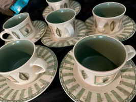 Pfaltzgraff Port Folio NatureWood Coffee Cups and Saucers (12PC) Stoneware - $39.00