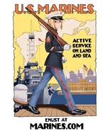 US Marines Anime Poster USMC Army Recruitment Art Print Size 11x17&quot; 14x2... - £9.51 GBP+