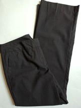Ann Taylor Dress Pants Womens Size 10 Brown Black Check Wide Leg Stretch - £17.31 GBP