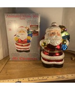 Mr. Christmas Animated Music Box Santa 11” tall plays 30 Christmas carol... - £27.40 GBP