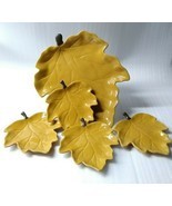 Chris Madden Jcp Home Harvest Leaf Shaped 5 Piece Rare Autumn Collection Set - $89.09