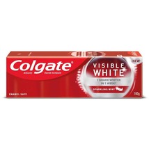 Colgate Visible White Teeth Whitening Toothpaste 100 grams Sparkling Mint - $173.72 MXN