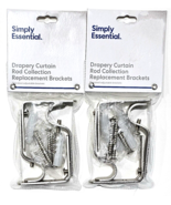 2 Pack Simply Essential Drapery Curtain Rod Collection Replacement Brack... - $27.66 CAD