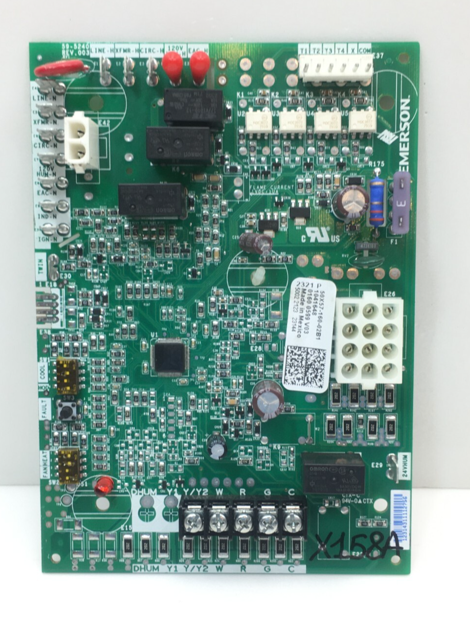 EMERSON 50X57-160-02B1 Furnace Control Board 1041648 01600599 V03 used #... - $135.00
