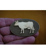 (b-cow-3) Cow love cows farm bovine Victorian BRASS pin pendant - $372.91 MXN