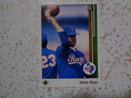 Nolan Ryan Rangers 1989 Upper Deck Baseball Card. nr mint or better. Look? - £3.46 GBP