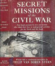 1960 Civil War Secret Missions Underground Activities With Dust Jacket Van Doren - £70.41 GBP