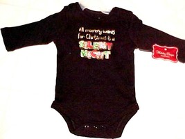 Baby Outfit All Mommy Wants For Christmas Is A Silent Night Size 0-3 Mon... - $7.87