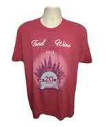 2015 Epcot International Food &amp; Wine Festival Adult Red XL TShirt - £20.55 GBP