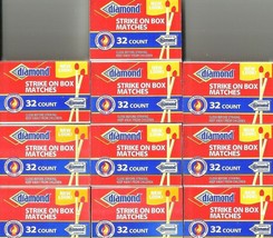 RED Penny Matches 10 boxes 10x32=320 small Wood STRIKE ON BOX DIAMOND - $429.49 MXN