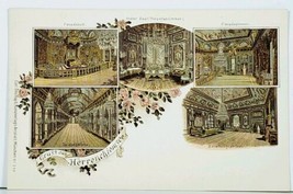 Gruss aus Herrenchiemsee Germany c1900 Interior Halls Vignette Postcard J12 - $19.95