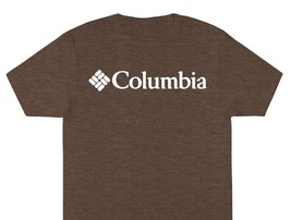 Columbia Men&#39;s Franchise Short Sleeve T-shirt in Major Heather Brown-Small - £10.98 GBP