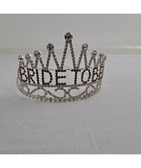 Bride To Be Tiara wedding Shower Bachelorette Party Crown Bling silver pink - £12.45 GBP