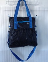 Tek Gear Woman Black Blue Shoulder Tote Bag Gym Athletic Yoga Workout Bag New - £41.15 GBP