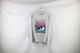 Vintage 90s Streetwear Womens Large Distressed Alaska Penguins Sweatshir... - £35.00 GBP
