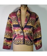 New Identity Blanket Jacket Blazer Horses Pony Tapestry Pink 100% Cotton... - £39.84 GBP