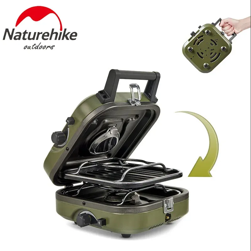 Naturehike Stove Folding Double Fire Gas Stove 2300W Portable Outdoor Camping - £125.01 GBP+