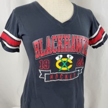 Chicago Blackhawks Women&#39;s T-Shirt Large V-Neck Short Sleeve Cotton NHL Hockey - $13.99