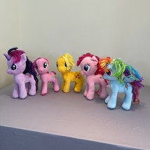 My Little Pony Lot Of 5 Plush MLP Apple Jack Pinkie Pie Rainbow Dash Twilight Sp - £55.03 GBP