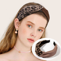 Denim Leopard Print Fabric Headband - £6.44 GBP