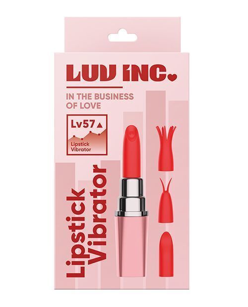 Luv Inc. Lipstick Vibrator w/4 Heads - $29.50