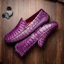 Marco Di Milano genuine caiman slip-on driving loafer Shoes Remo Purple image 9